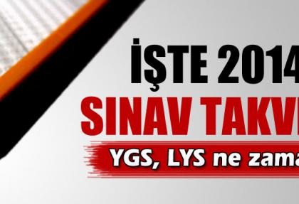ÖSYM 2014 sınav takvimi, 2014 sınav tarihleri, Sınavlar ne zaman?