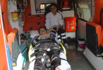 Ambulansla getirilen genç sınava alınmadı